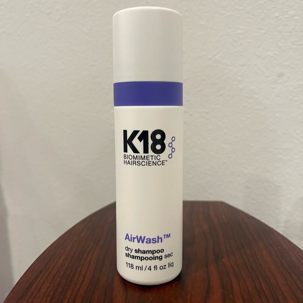 NEW UNUSED - K18 Biomimetic Hairscience AirWash Dry Shampoo - White and Purple